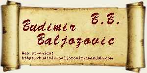 Budimir Baljozović vizit kartica